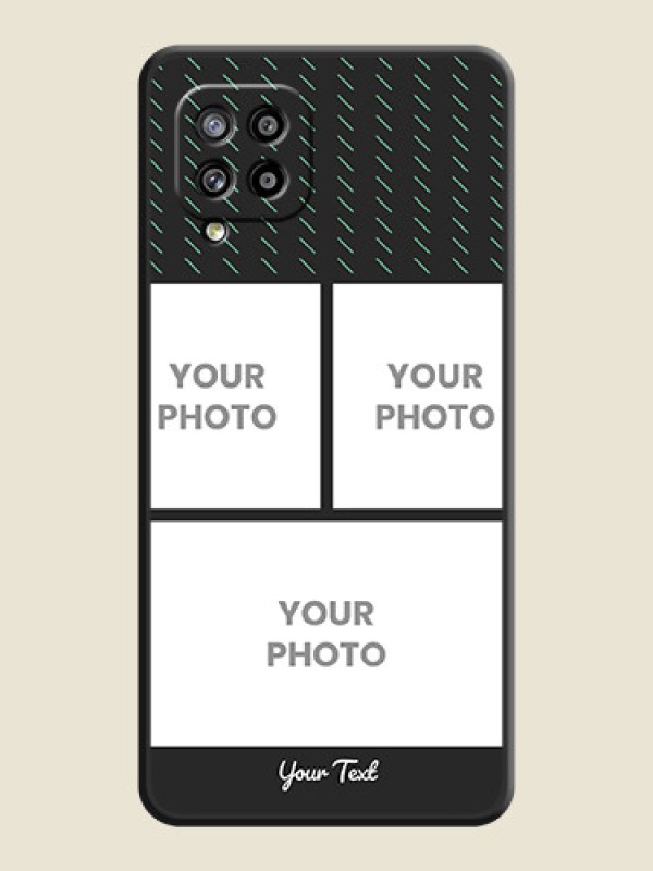 Custom Cross Dotted Pattern with 2 Image Holder  on Personalised Space Black Soft Matte Cases - Galaxy M42 5G - alternate view