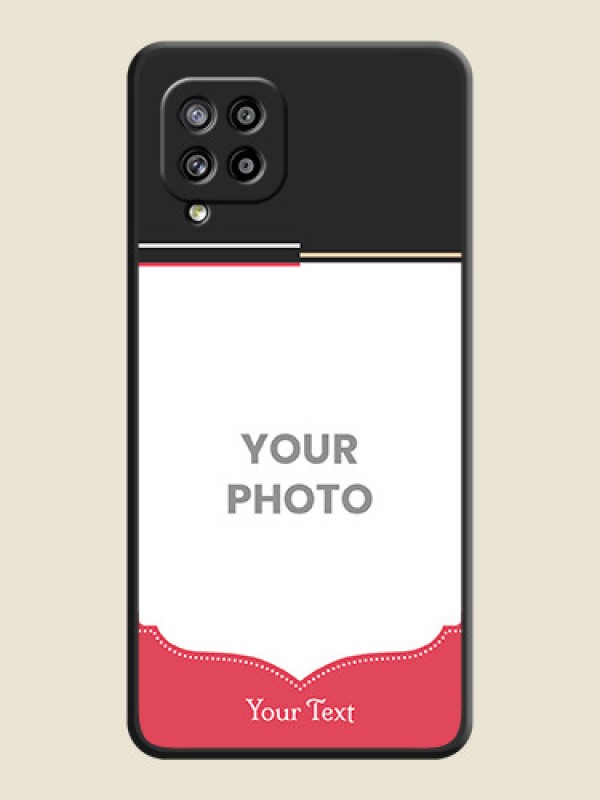 Custom Classic Plain Design with Name on Photo on Space Black Soft Matte Phone Cover - Galaxy M42 5G - alternate view