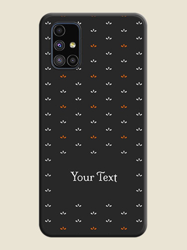 Custom Simple Pattern With Custom Text On Space Black Personalized Soft Matte Phone Covers -Samsung Galaxy M51 - alternate view