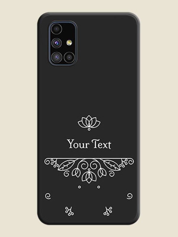 Custom Lotus Garden Custom Text On Space Black Personalized Soft Matte Phone Covers -Samsung Galaxy M51 - alternate view