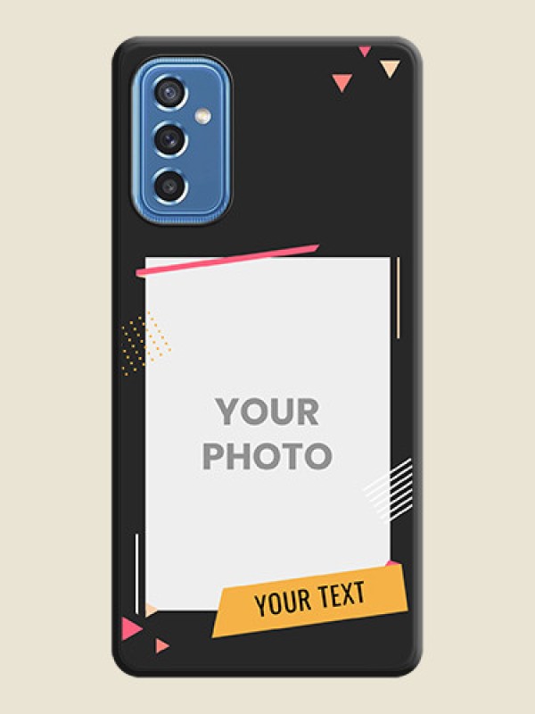 Custom Photo Frame with Triangle Small Dots on Photo on Space Black Soft Matte Back Cover - Samsung Galaxy M52 5G - alternate view