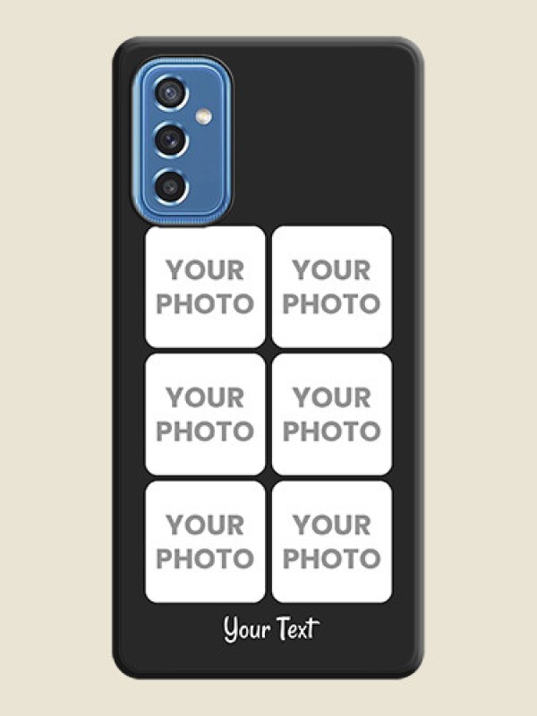 Custom Floral Art with 6 Image Holder on Photo on Space Black Soft Matte Mobile Case - Samsung Galaxy M52 5G - alternate view