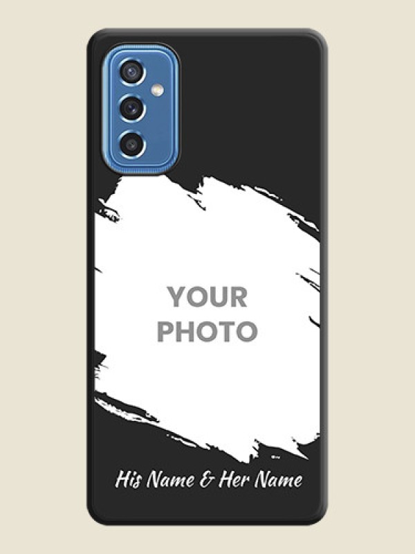 Custom Grunge Brush Strokes on Photo on Space Black Soft Matte Back Cover - Samsung Galaxy M52 5G - alternate view