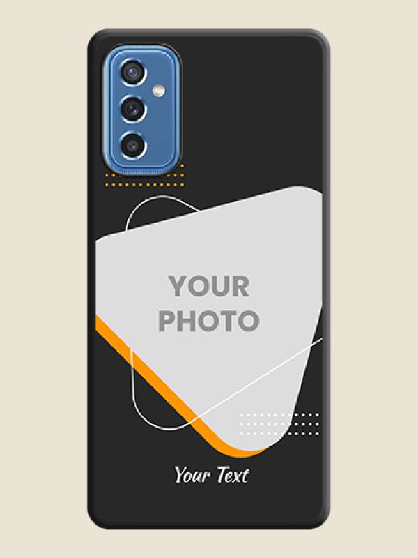 Custom Yellow Triangle on Photo on Space Black Soft Matte Phone Cover - Samsung Galaxy M52 5G - alternate view