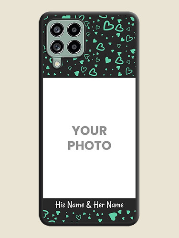 Custom Sea Green Indefinite Love Pattern on Photo on Space Black Soft Matte Mobile Cover - Galaxy M53 5G - alternate view