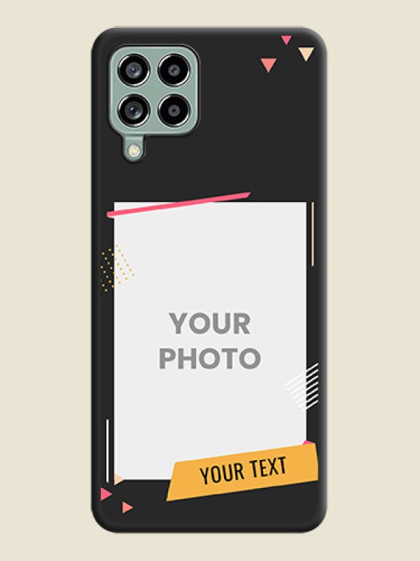 Custom Photo Frame with Triangle Small Dots on Photo on Space Black Soft Matte Back Cover - Galaxy M53 5G - alternate view