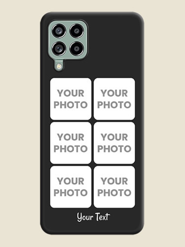 Custom Floral Art with 6 Image Holder on Photo on Space Black Soft Matte Mobile Case - Galaxy M53 5G - alternate view