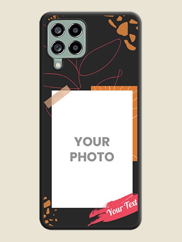 Custom Orange Photo Frame on Space Black Custom Soft Matte Phone Back Cover - Galaxy M53 5G - alternate view