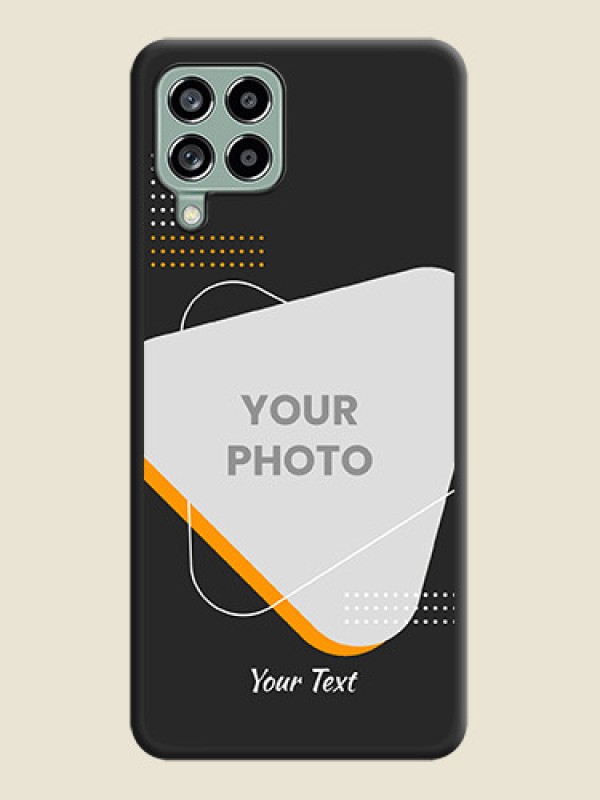 Custom Yellow Triangle on Photo on Space Black Soft Matte Phone Cover - Galaxy M53 5G - alternate view