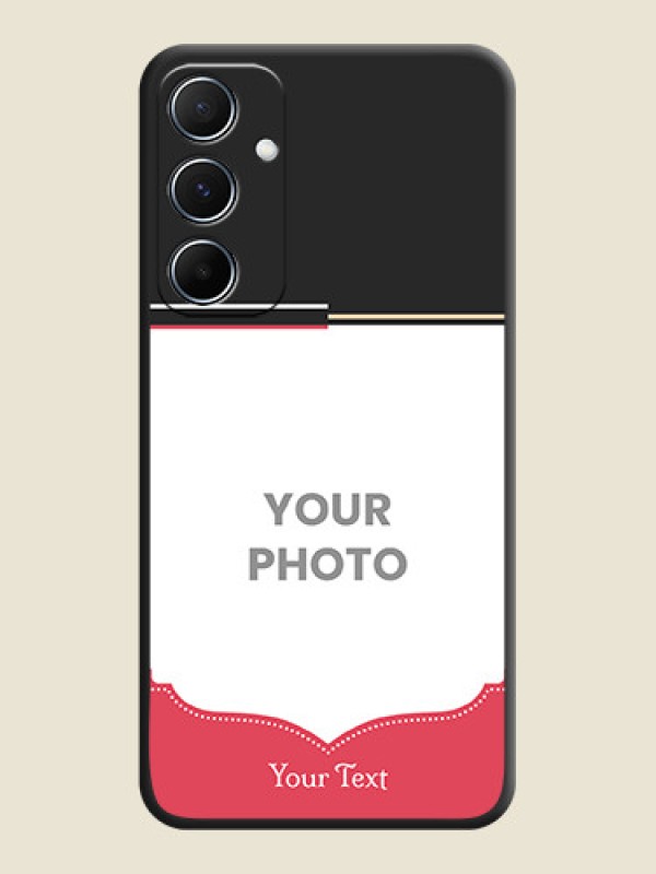 Custom Classic Plain Design with Name On Space Black Custom Soft Matte Mobile Back Cover - Galaxy M55 5G - alternate view