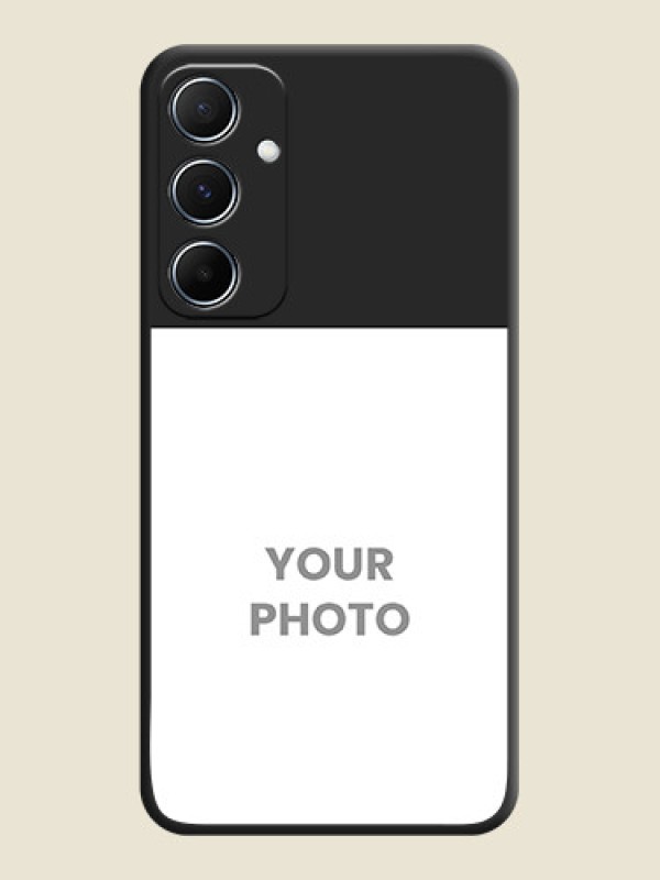 Custom Image Upload With Space Black Color On Custom Soft Matte Mobile Back Cover - Samsung Galaxy M55 5G - alternate view
