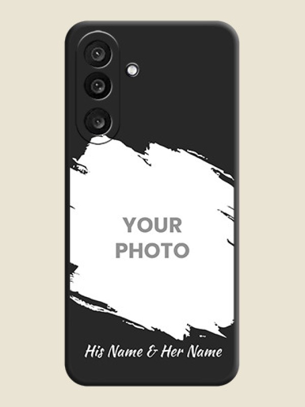 Custom Grunge Brush Strokes on Photo On Space Black Custom Soft Matte Mobile Back Cover - Samsung Galaxy M56 5G - alternate view