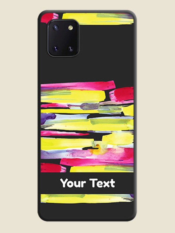 Custom Brush Coloured on Space Black Personalized Soft Matte Phone Covers - Galaxy Note 10 Lite - alternate view