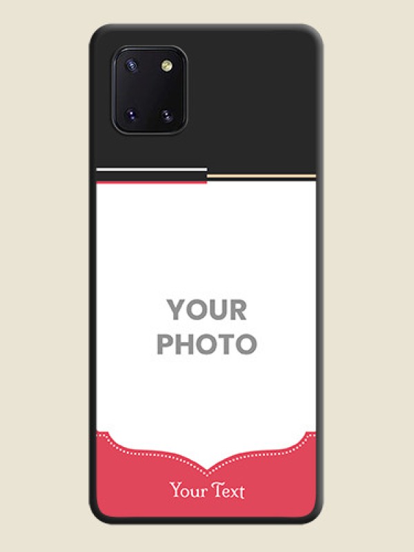 Custom Classic Plain Design with Name on Photo on Space Black Soft Matte Phone Cover - Galaxy Note 10 Lite - alternate view