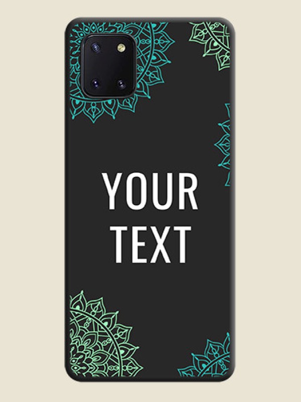 Custom Your Name with Floral Design on Space Black Custom Soft Matte Back Cover - Galaxy Note 10 Lite - alternate view