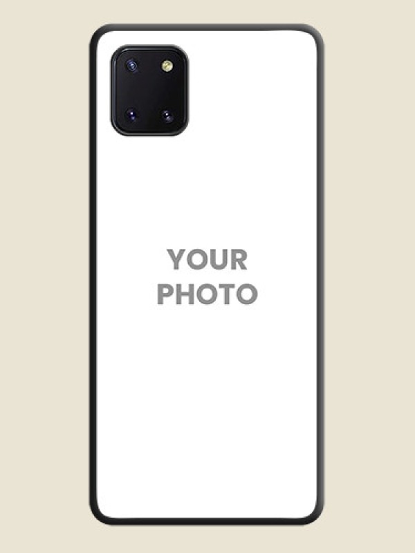 Custom Full Single Pic Upload On Space Black Personalized Soft Matte Phone Covers -Samsung Galaxy Note 10 Lite - alternate view