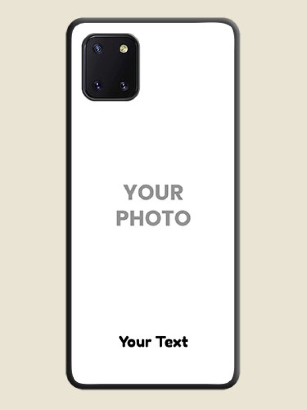 Custom Full Single Pic Upload With Text On Space Black Personalized Soft Matte Phone Covers -Samsung Galaxy Note 10 Lite - alternate view