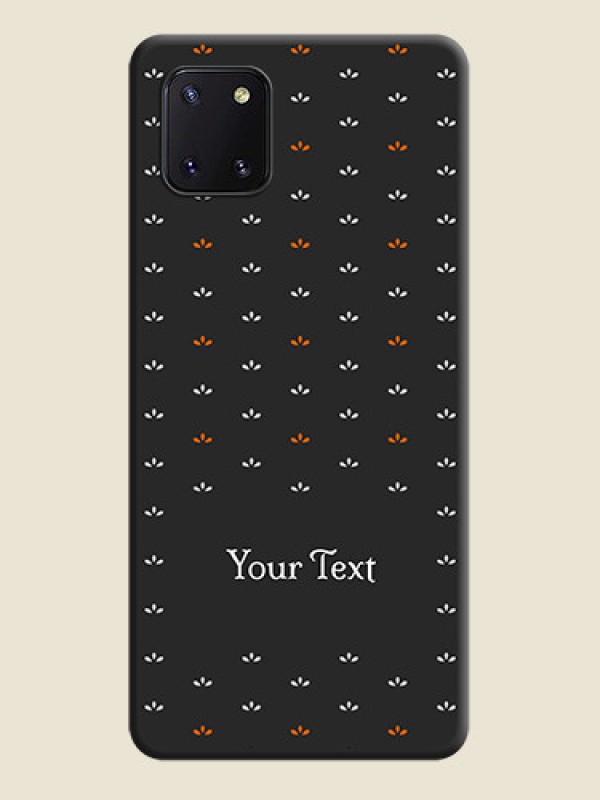 Custom Simple Pattern With Custom Text On Space Black Personalized Soft Matte Phone Covers -Samsung Galaxy Note 10 Lite - alternate view