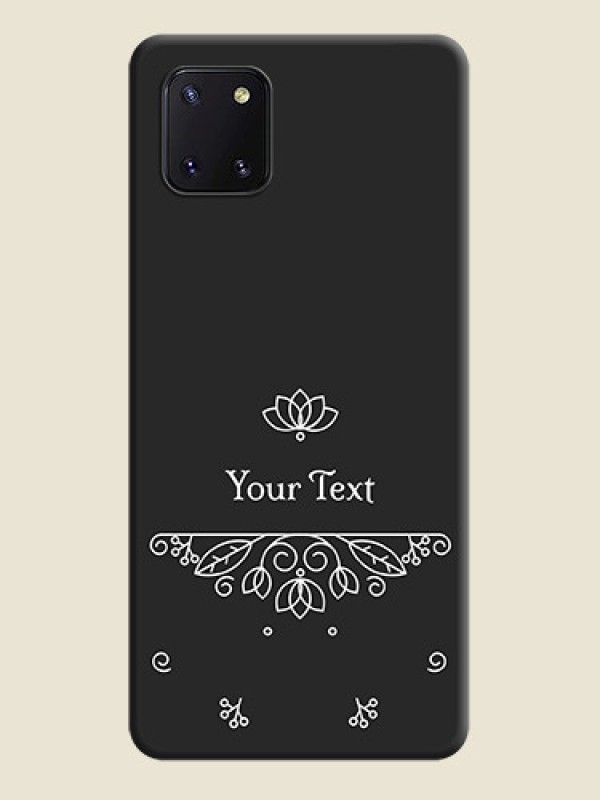 Custom Lotus Garden Custom Text On Space Black Personalized Soft Matte Phone Covers -Samsung Galaxy Note 10 Lite - alternate view