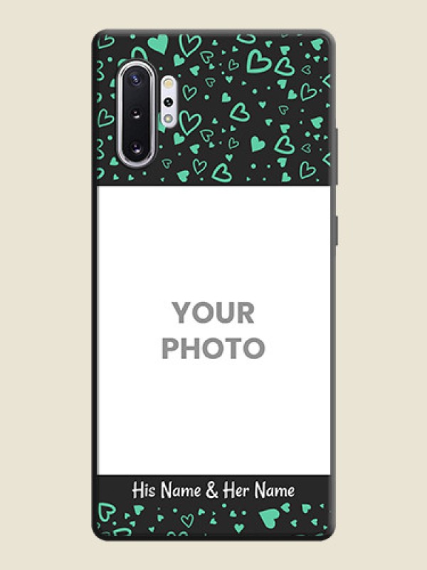 Custom Sea Green Indefinite Love Pattern - Photo on Space Black Soft Matte Mobile Cover - Galaxy Note 10 Plus - alternate view