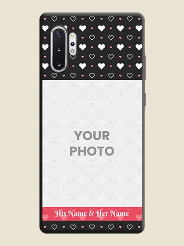 Custom White Color Love Symbols with Text Design - Photo on Space Black Soft Matte Phone Cover - Galaxy Note 10 Plus - alternate view