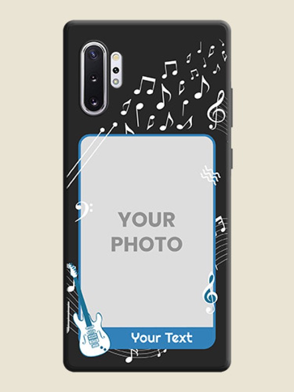 Custom Musical Theme Design with Text - Photo on Space Black Soft Matte Mobile Case - Galaxy Note 10 Plus - alternate view