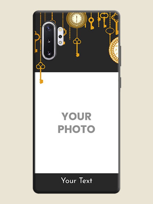 Custom Decorative Design with Text on Space Black Custom Soft Matte Back Cover - Galaxy Note 10 Plus - alternate view