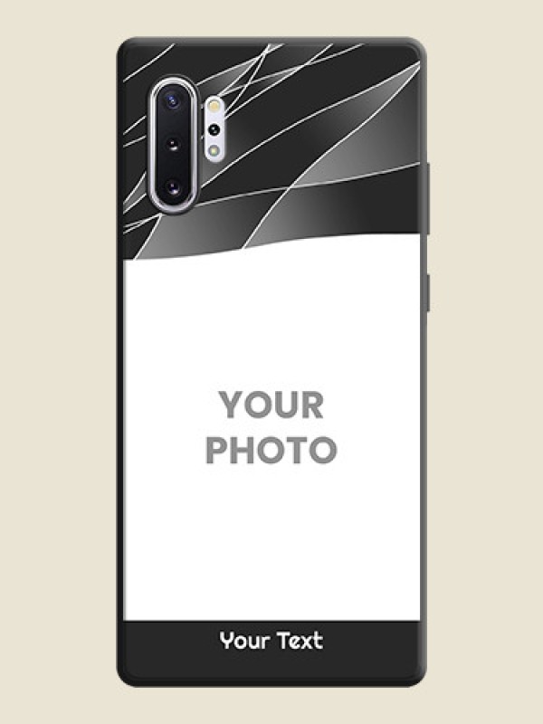 Custom Mixed Wave Lines - Photo on Space Black Soft Matte Mobile Cover - Galaxy Note 10 Plus - alternate view
