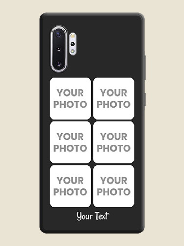 Custom Floral Art with 6 Image Holder - Photo on Space Black Soft Matte Mobile Case - Galaxy Note 10 Plus - alternate view