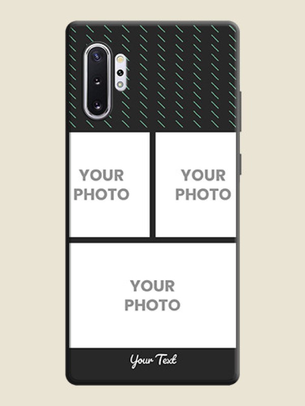 Custom Cross Dotted Pattern with 2 Image Holder  on Personalised Space Black Soft Matte Cases - Galaxy Note 10 Plus - alternate view