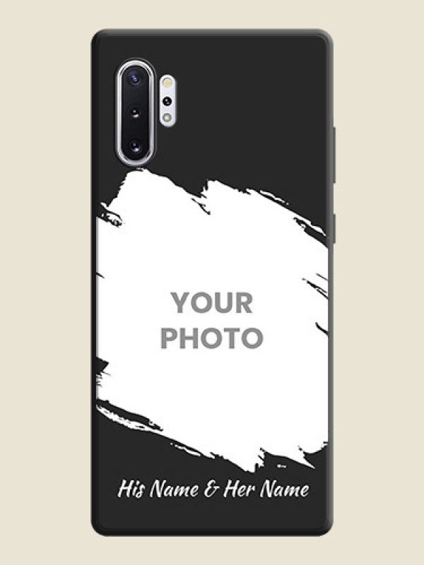Custom Grunge Brush Strokes - Photo on Space Black Soft Matte Back Cover - Galaxy Note 10 Plus - alternate view