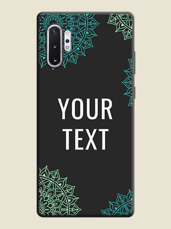 Custom Your Name with Floral Design on Space Black Custom Soft Matte Back Cover - Galaxy Note 10 Plus - alternate view