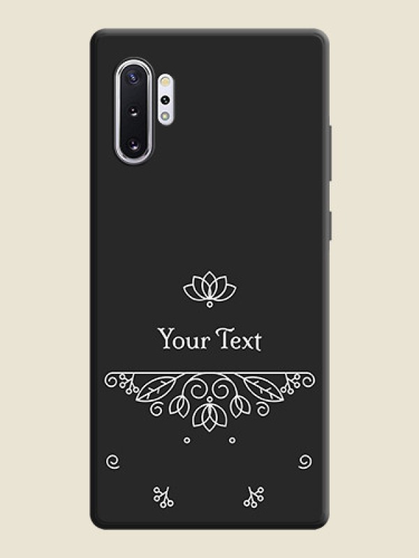 Custom Lotus Garden Custom Text On Space Black Personalized Soft Matte Phone Covers -Samsung Galaxy Note 10 Plus - alternate view