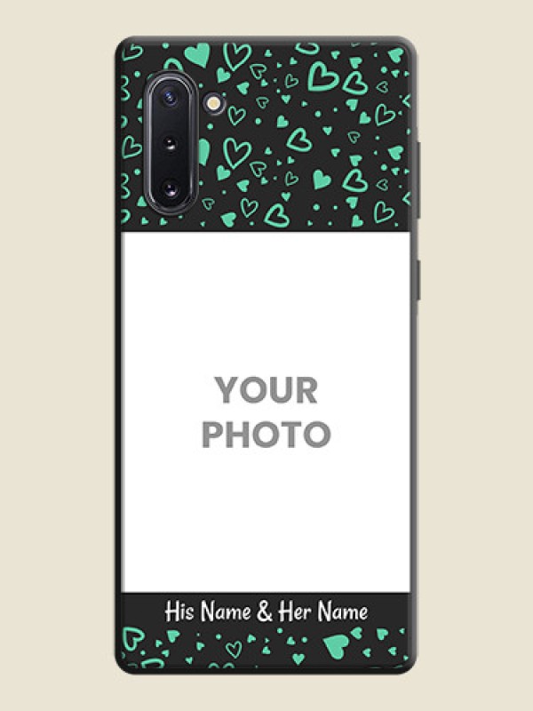 Custom Sea Green Indefinite Love Pattern - Photo on Space Black Soft Matte Mobile Cover - Galaxy Note 10 - alternate view