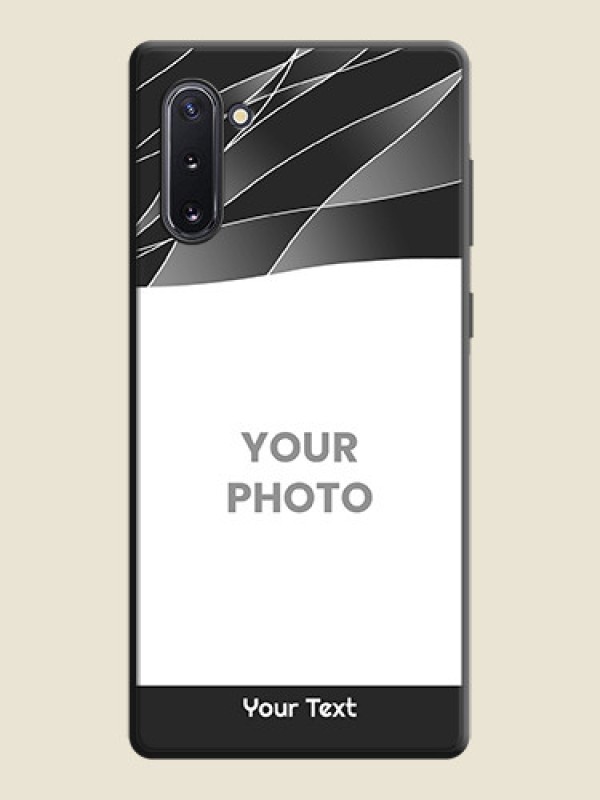 Custom Mixed Wave Lines - Photo on Space Black Soft Matte Mobile Cover - Galaxy Note 10 - alternate view