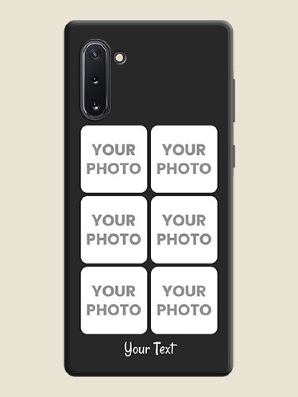 Custom Floral Art with 6 Image Holder - Photo on Space Black Soft Matte Mobile Case - Galaxy Note 10 - alternate view
