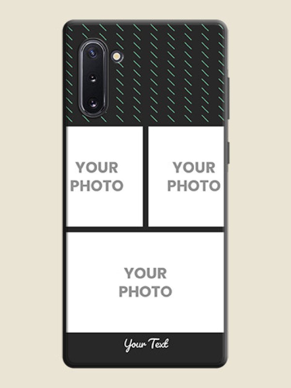 Custom Cross Dotted Pattern with 2 Image Holder  on Personalised Space Black Soft Matte Cases - Galaxy Note 10 - alternate view