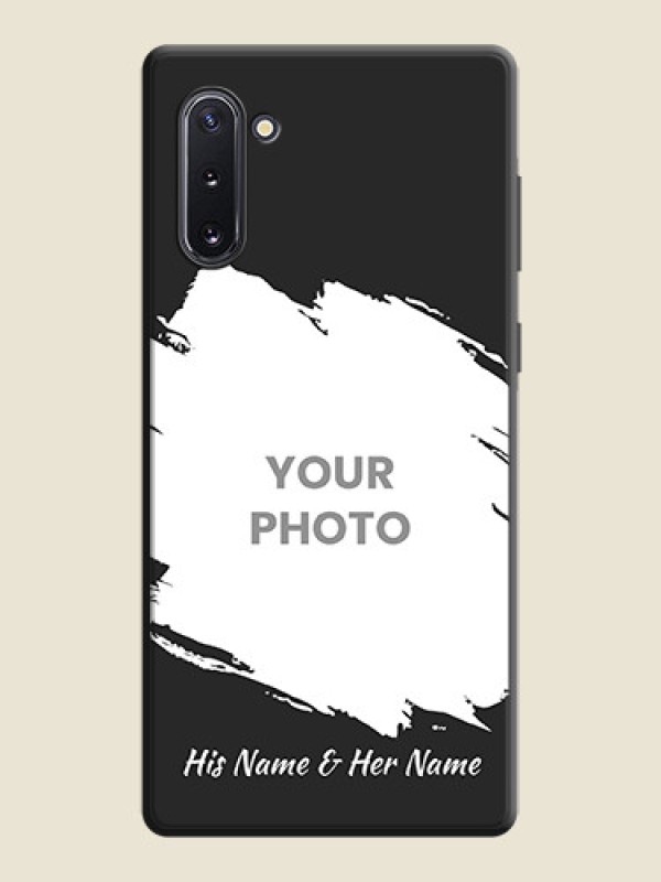 Custom Grunge Brush Strokes - Photo on Space Black Soft Matte Back Cover - Galaxy Note 10 - alternate view