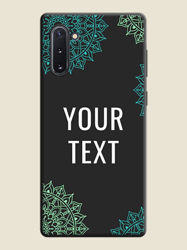Custom Your Name with Floral Design on Space Black Custom Soft Matte Back Cover - Galaxy Note 10 - alternate view