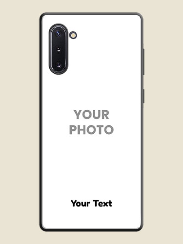 Custom Full Single Pic Upload With Text On Space Black Personalized Soft Matte Phone Covers -Samsung Galaxy Note 10 - alternate view