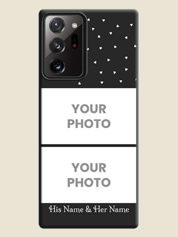 Custom Miniature Love Symbols with Name on Space Black Custom Soft Matte Back Cover - Galaxy Note 20 Ultra - alternate view