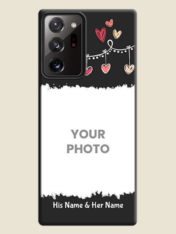 Custom Pink Love Hangings with Name on Space Black Custom Soft Matte Phone Cases - Galaxy Note 20 Ultra - alternate view