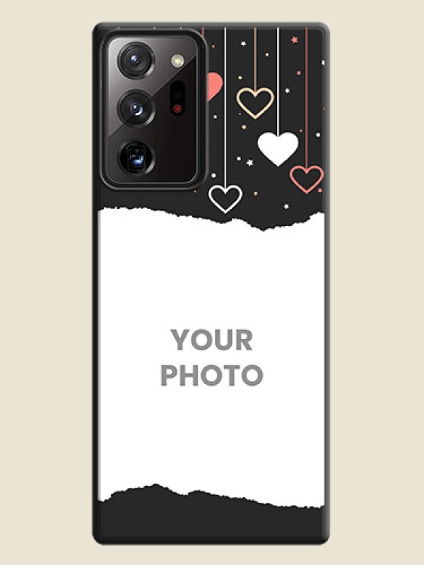 Custom Love Hangings with Splash Wave Picture on Space Black Custom Soft Matte Phone Back Cover - Galaxy Note 20 Ultra - alternate view