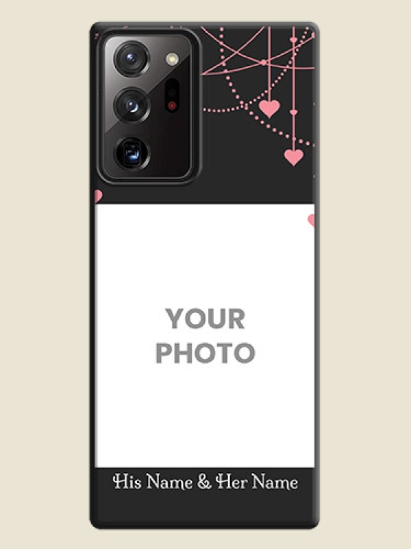 Custom Pink Love Hangings with Text on Space Black Custom Soft Matte Back Cover - Galaxy Note 20 Ultra - alternate view