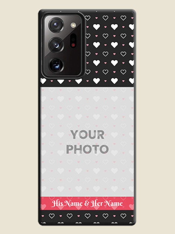Custom White Color Love Symbols with Text Design - Photo on Space Black Soft Matte Phone Cover - Galaxy Note 20 Ultra - alternate view