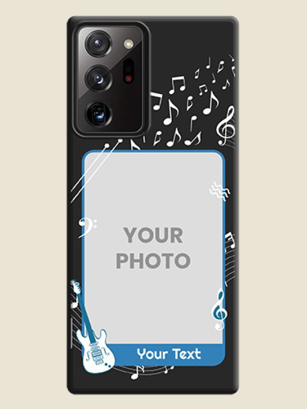 Custom Musical Theme Design with Text - Photo on Space Black Soft Matte Mobile Case - Galaxy Note 20 Ultra - alternate view