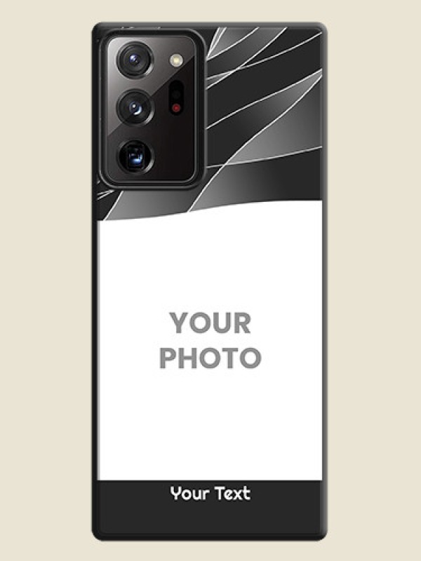Custom Mixed Wave Lines - Photo on Space Black Soft Matte Mobile Cover - Galaxy Note 20 Ultra - alternate view
