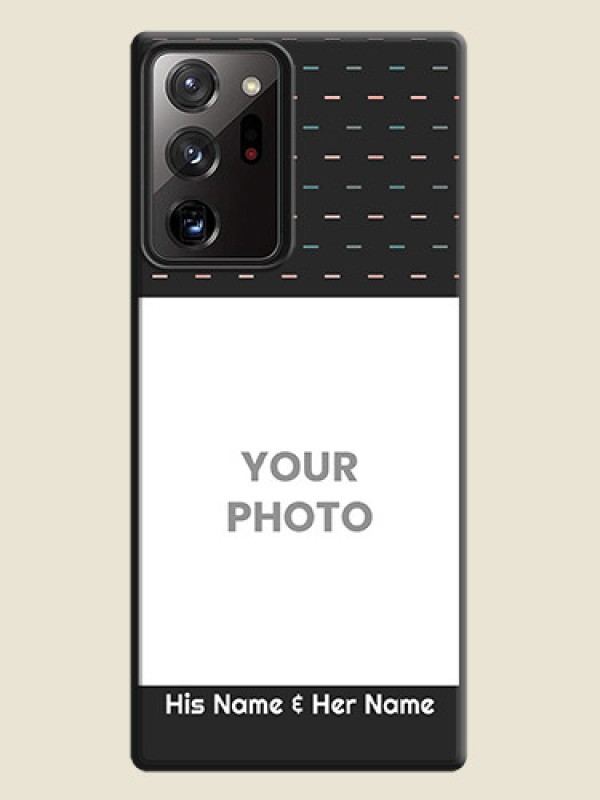 Custom Line Pattern Design with Text on Space Black Custom Soft Matte Phone Back Cover - Galaxy Note 20 Ultra - alternate view