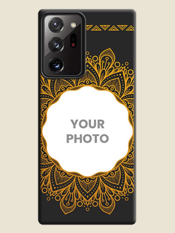 Custom Round Image with Floral Design - Photo on Space Black Soft Matte Mobile Cover - Galaxy Note 20 Ultra - alternate view