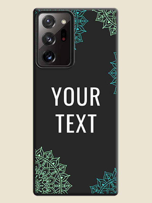 Custom Your Name with Floral Design on Space Black Custom Soft Matte Back Cover - Galaxy Note 20 Ultra - alternate view